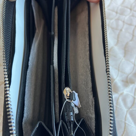 Michael Kors Copper Tech Zip Around Wallet Billfold MK Signature Canvas NWT - Picture 9 of 12